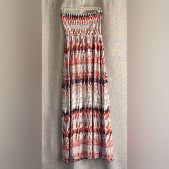 Cynthia Rowley•strapless maxi dress•size xs•Rayon blend•multi-color/coral - Picture 3 of 10